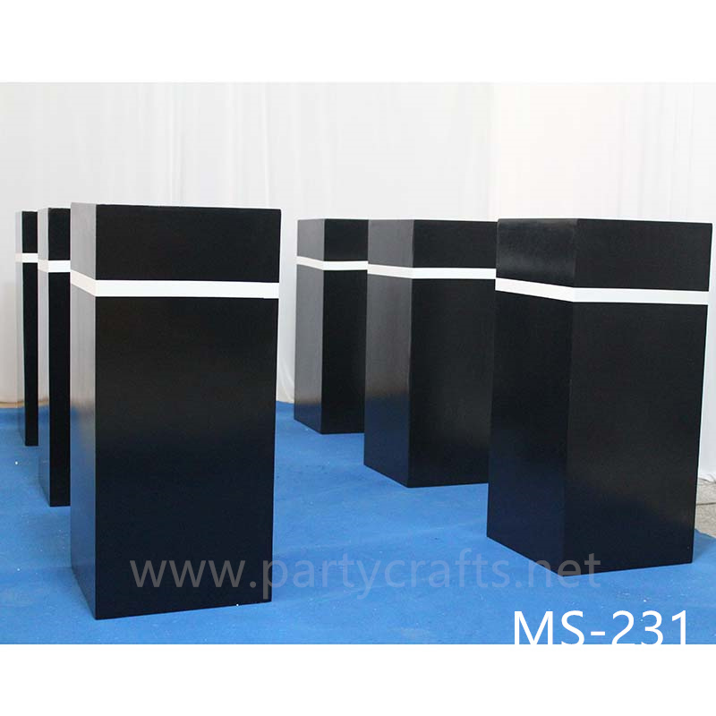 black pedestal stand square riser stand cube art display stands wedding table centerpiece cake table sweet table