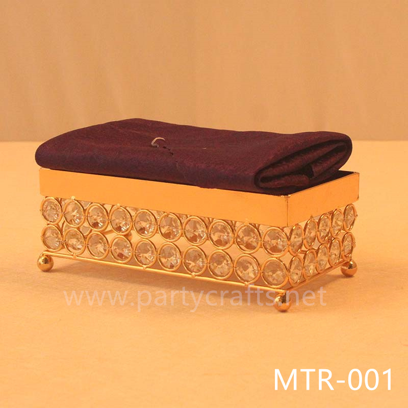 gold napkin holder centerpiece crystal centerpiece dining table wedding party event table decoration hotel table decoration