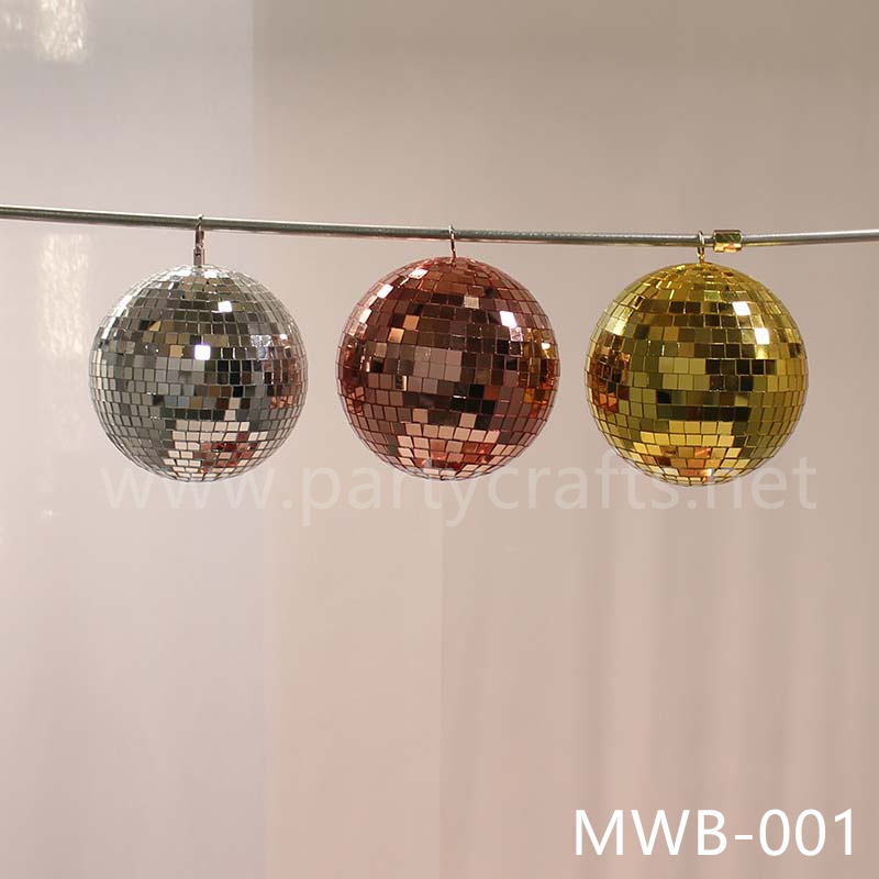 hanging mirror sequin ball rose gold & gold & silver centerpiece garden layout wedding party event decoration birthday party hotel hall decoration