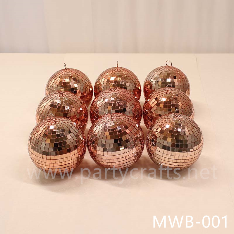 hanging mirror sequin ball rose gold & gold & silver centerpiece wedding party event decoration birthday party hotel hall decoration