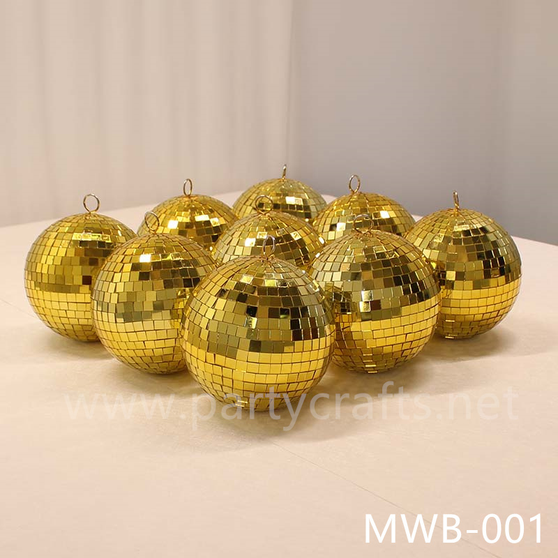 hanging mirror sequin ball rose gold & gold & silver centerpiece wedding party event decoration birthday party hotel hall decoration