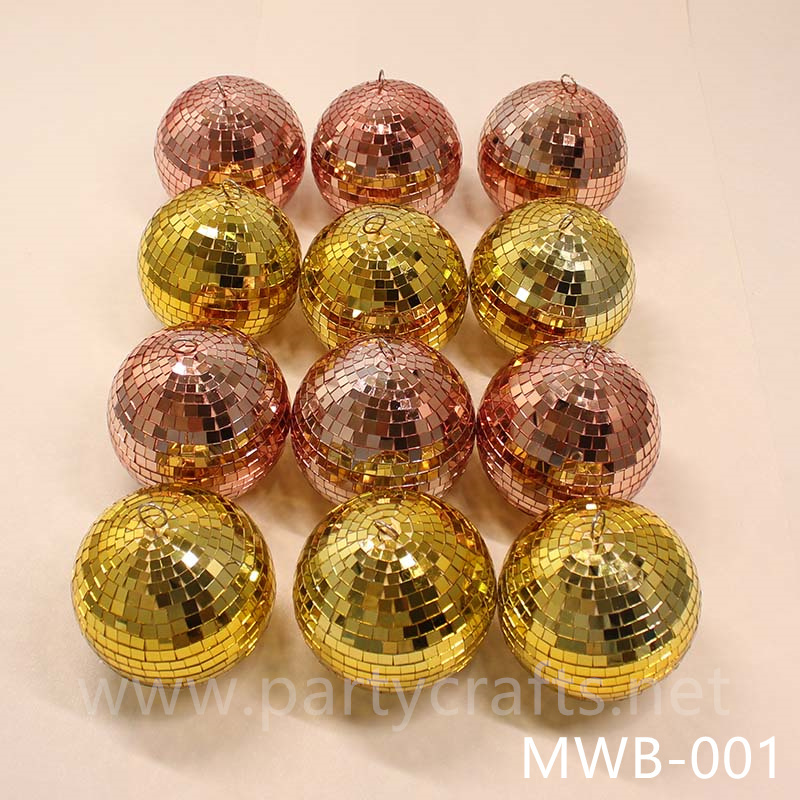 hanging mirror sequin ball rose gold & gold & silver centerpiece wedding party event decoration birthday party hotel hall decoration