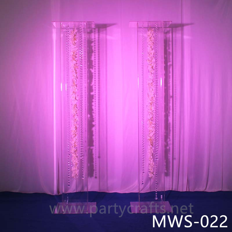 clear tall pedestal stand square riser stand cube art display stands wedding table centerpiece cake table sweet table