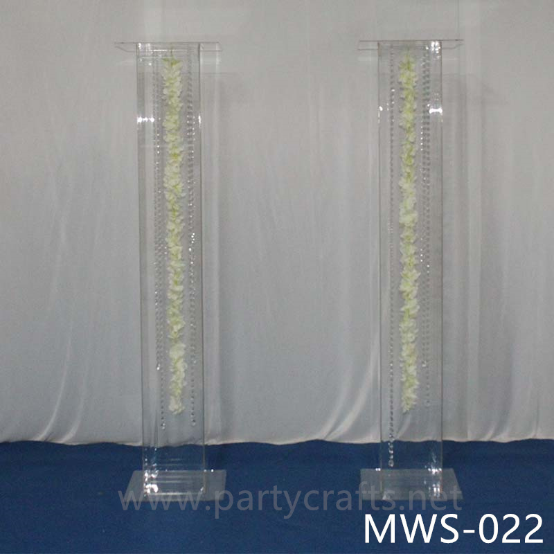 clear tall pedestal stand square riser stand cube art display stands wedding table centerpiece cake table sweet table