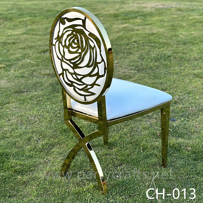 rose carved chair stainless steel chair wedding party event chair birdal shower chair dinning table chair set