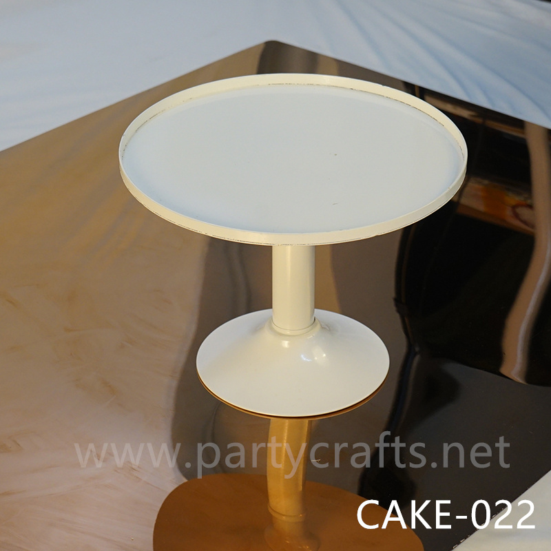 white 1 tier metal cake stand birthday party event decoration cake table decoration