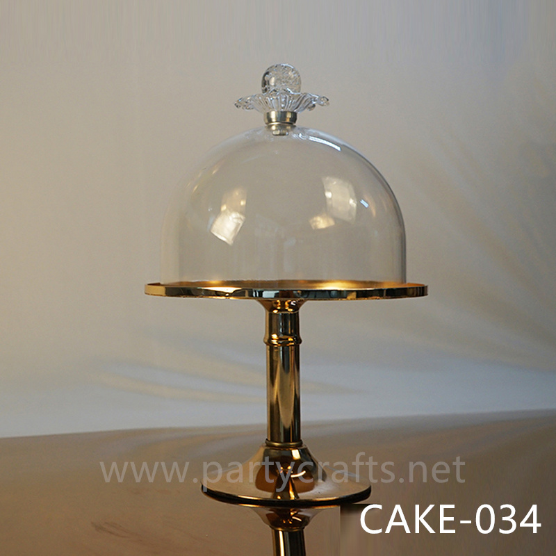 gold metal shiny surface cake candy stand cake table decoration 1tier cake stand birthday party event wedding party decoration