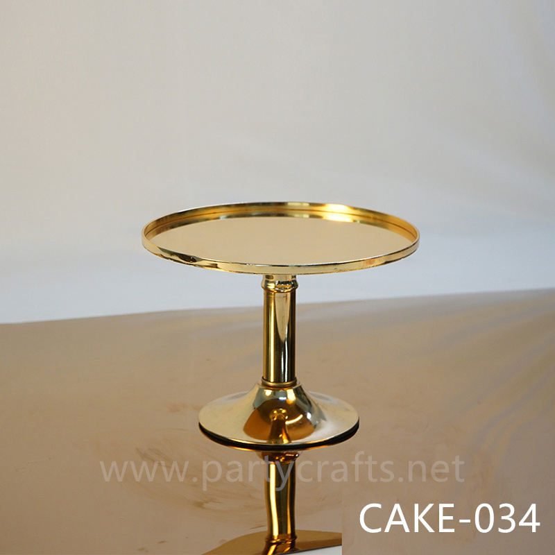 gold metal shiny surface cake candy stand cake table decoration 1tier cake stand birthday party event wedding party decoration