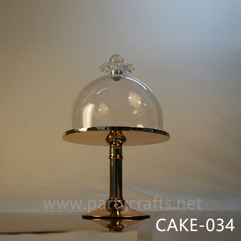 gold metal shiny surface cake candy stand cake table decoration 1tier cake stand birthday party event wedding party decoration