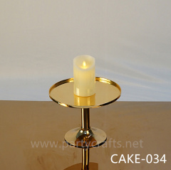 gold metal shiny surface cake candy stand cake table decoration 1tier cake stand birthday party event wedding party decoration