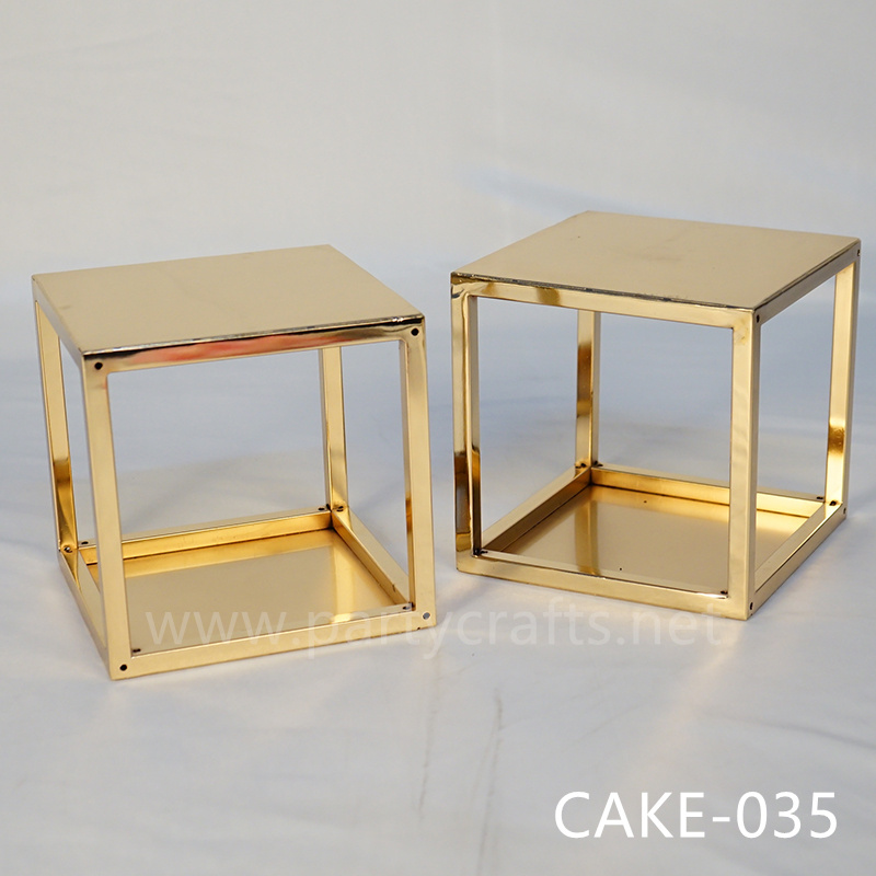 gold metal cake stand flower stand shiny surface centerpiece pedestal stand decoration cake tablr decoration birthday party event decoration