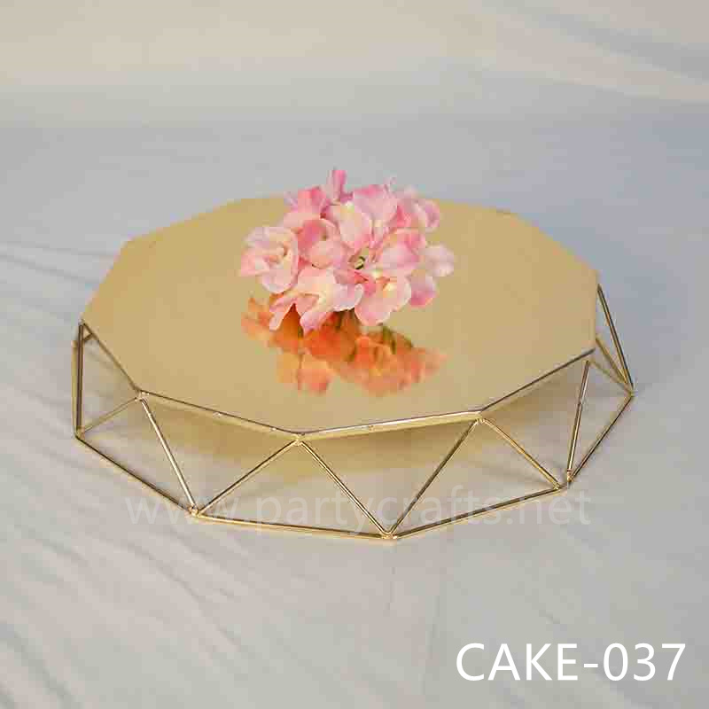 polygon gold metal stand cake stand canterpiece candy stand party event decoration flower stand birthday party decoration