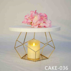 pentagon shape gold metal stand centerpiece gold bottom white top stand cake stand flower decoration stand cake table decoration birthday party event decoration home living room decoration candy stand
