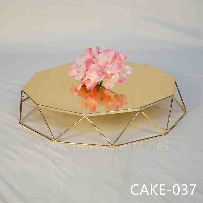 polygon gold metal stand cake stand canterpiece candy stand party event decoration flower stand birthday party decoration