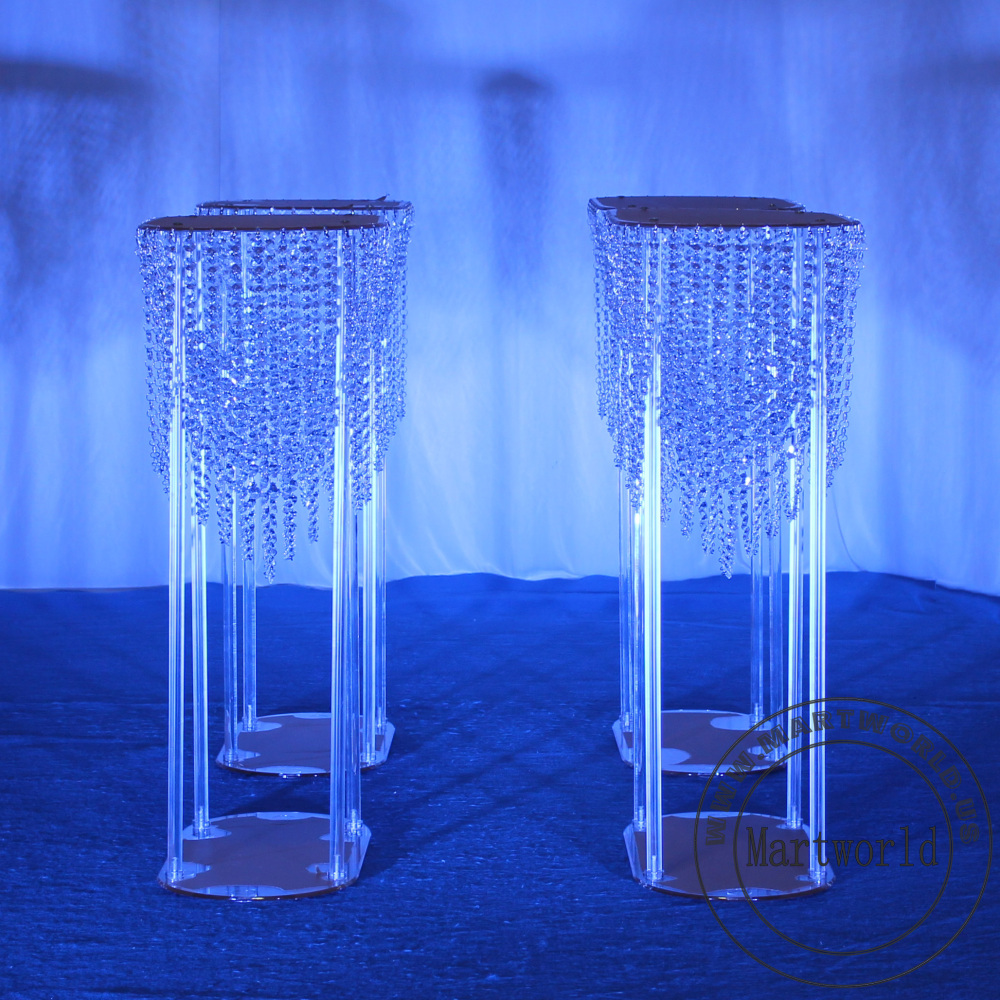 clear acrylic centerpiece crystal table centerpiece flower stand aisle decoration home decoration acrylic flower stand hanging crystal wedding table decoration birthday party event table decoration banquet event