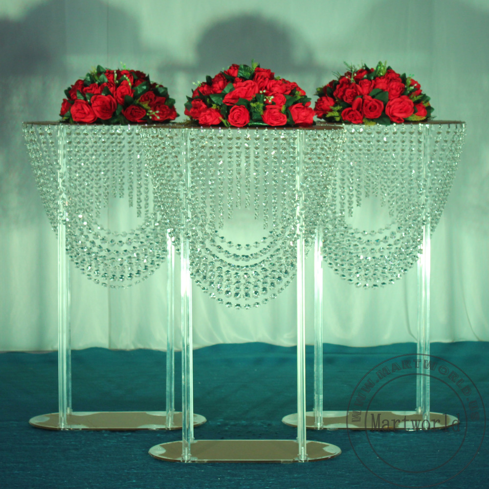 clear acrylic centerpiece crystal table centerpiece flower stand aisle decoration home decoration acrylic flower stand hanging crystal wedding table decoration birthday party event table decoration banquet event