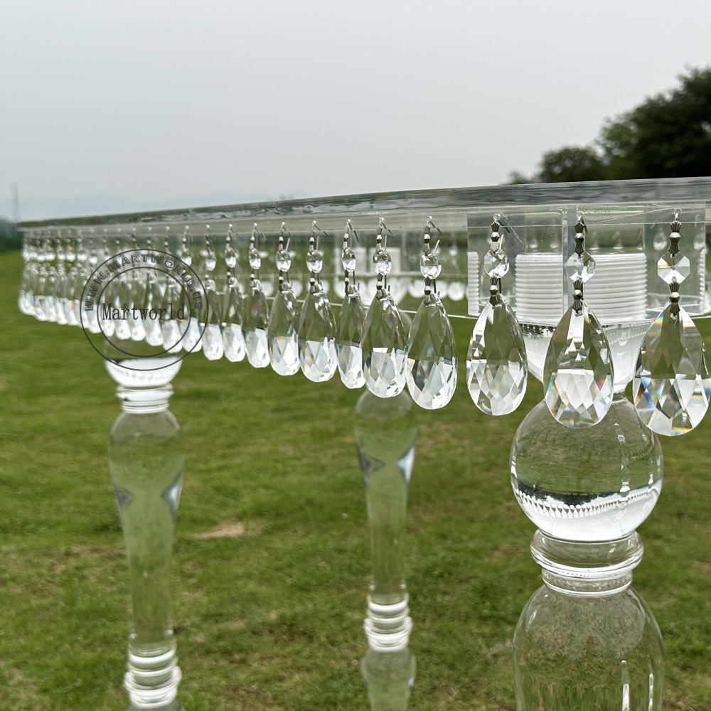 acrylic dining table round cocktail table acrylic transparent clear dining table with leg for wedding event banquet party console table