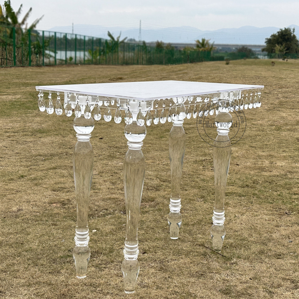 Acrylic table rectangular crystal table