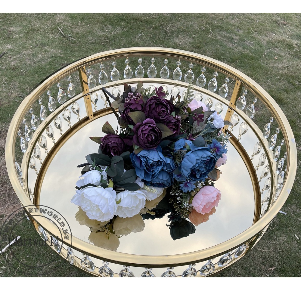 crystal round table cylinder pedestal sweets table candy table birthday dessert table