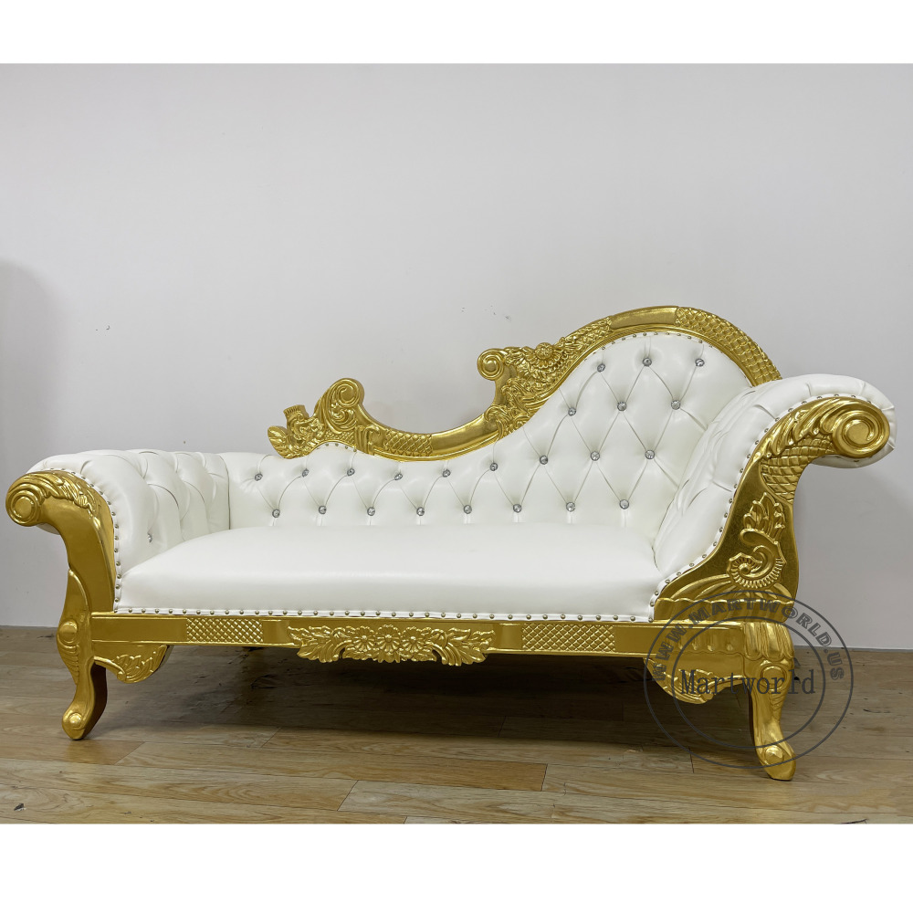 Luxury wedding royal loveseat sofa bride and groom throne chair