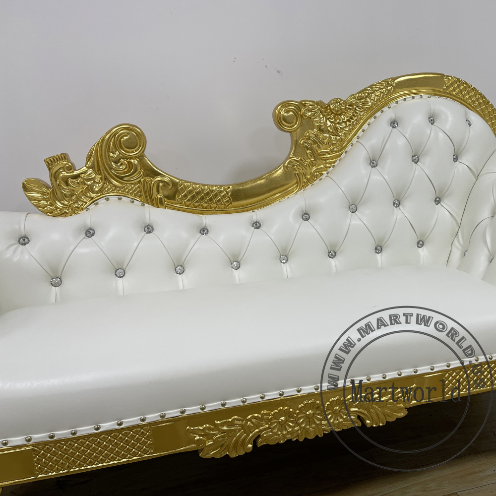Luxury wedding royal loveseat sofa bride and groom throne chair