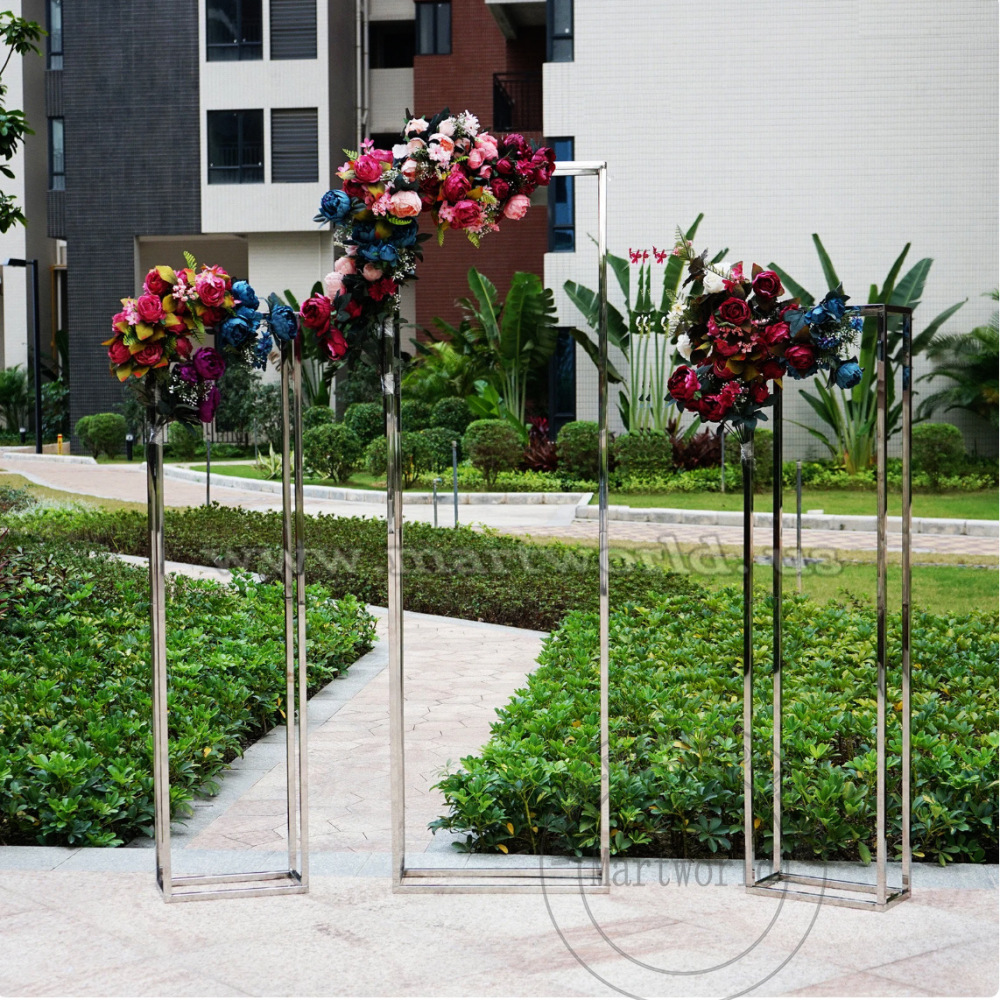 flower stand tall metal vase for party photo backdrop
