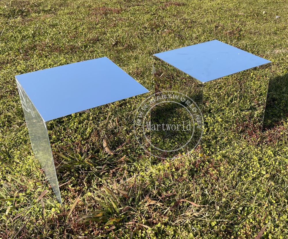 Silver mirror boxes glass mirror boxes wedding events backdrop outdoor  decorations birthday decor birthday ideas sweet table