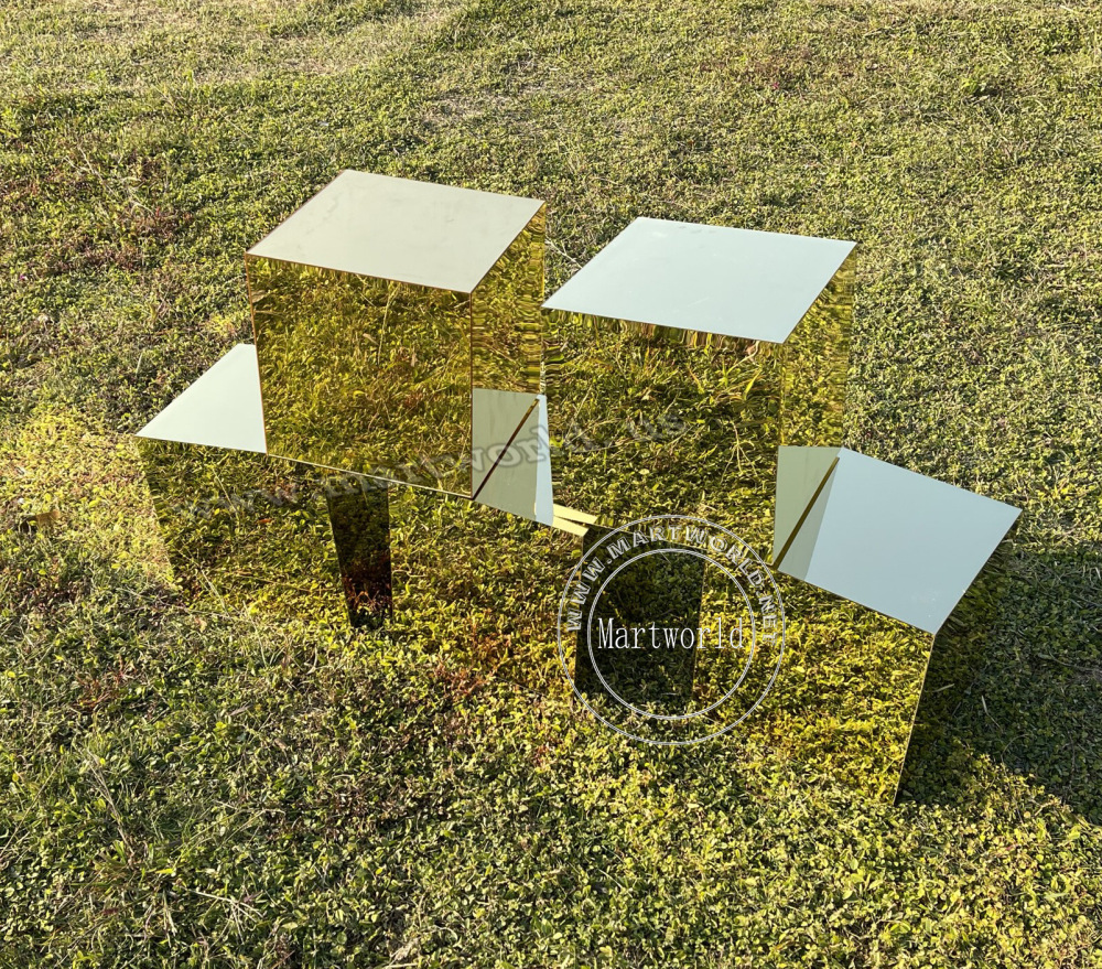 Gold mirror box glass mirror boxes wedding events backdrop outdoor  decorations birthday decor birthday ideas sweet table