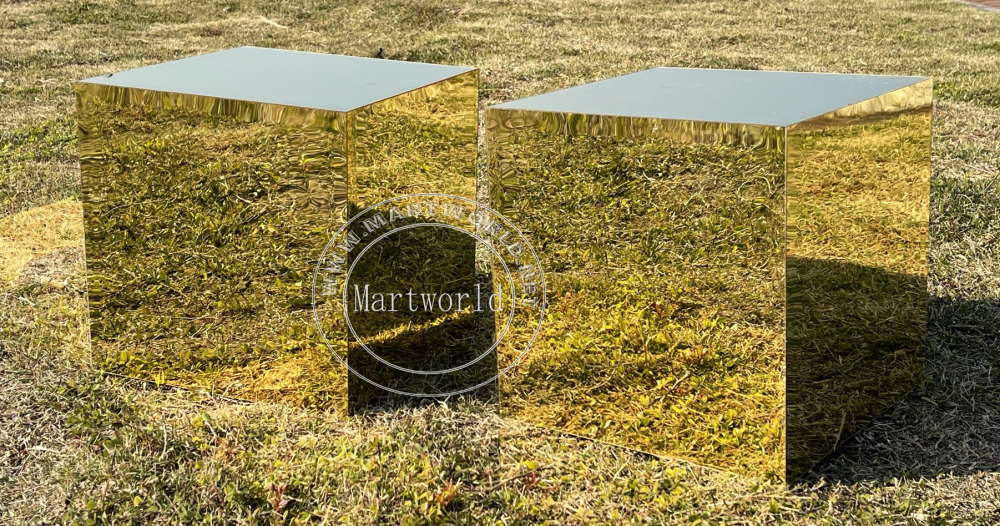 Gold mirror box glass mirror boxes wedding events backdrop outdoor  decorations birthday decor birthday ideas sweet table