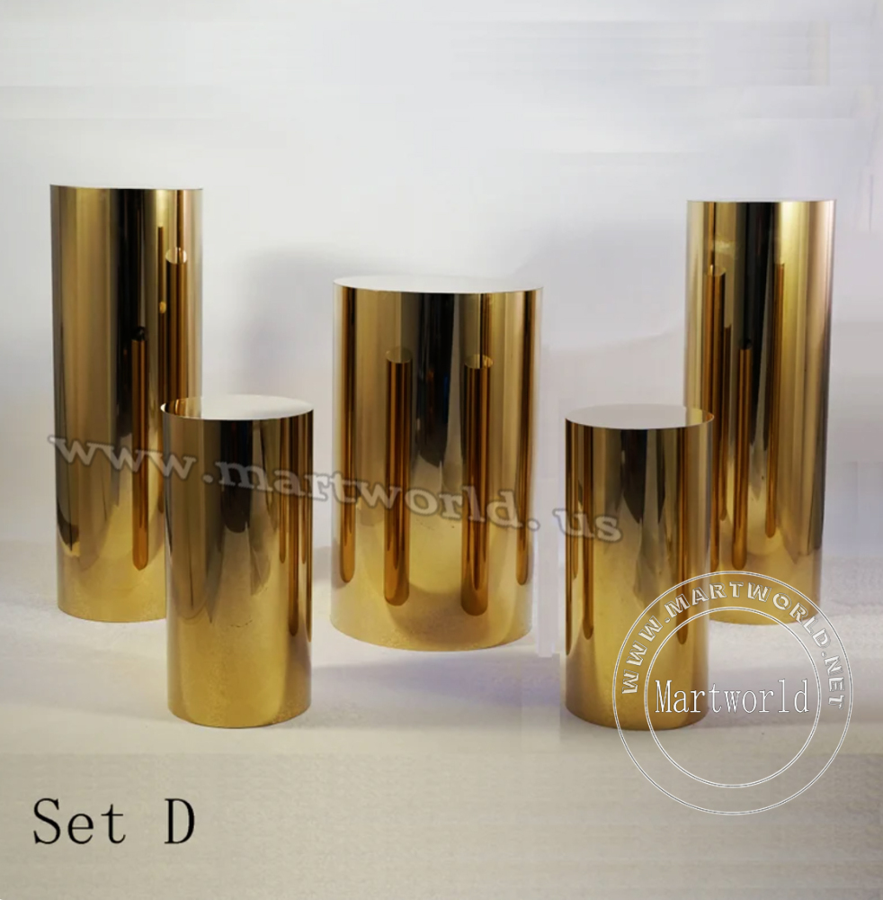Pedestal gold table cylinder plinth table cake table birthday party table sweet table wedding table