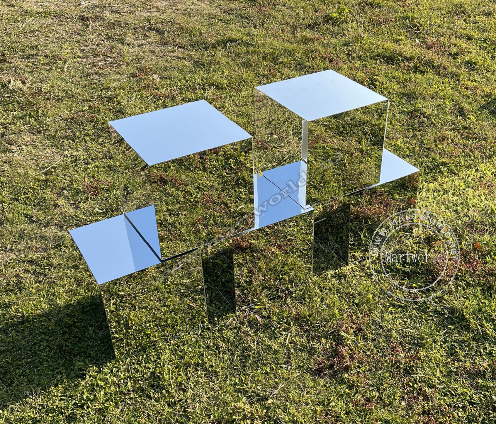 Silver mirror boxes glass mirror boxes wedding events backdrop outdoor  decorations birthday decor birthday ideas sweet table