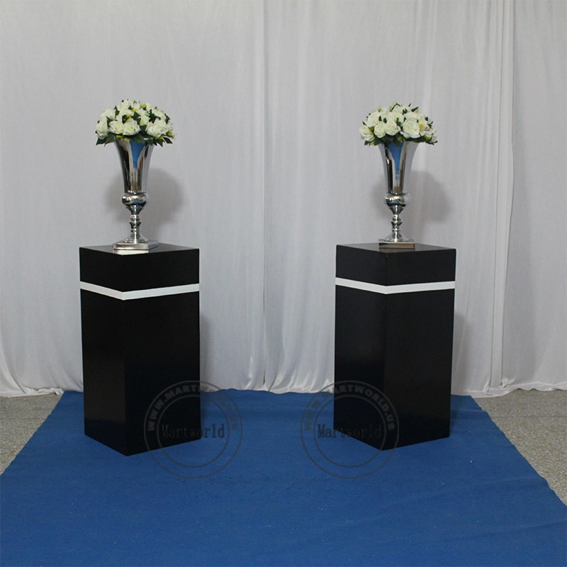 black rectangular pedestal stand square riser stand cube art display ...