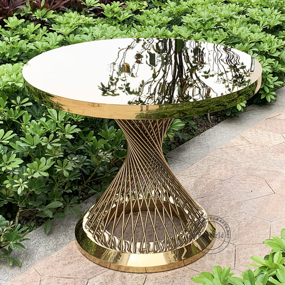 gold cocktail table golden coffee table art display stands for events home decoration cake table bridal shower flower pedestal table birthday family party cupcake table outdoor party sweets bar table