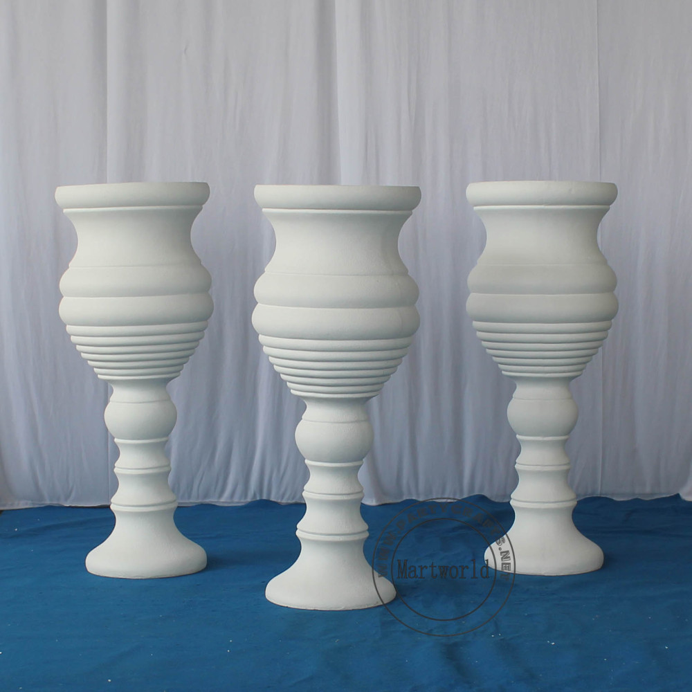 White fiberglass vase decoration wedding party decoration bridal shower event decoration aisle decoration living room hotel hall decoration