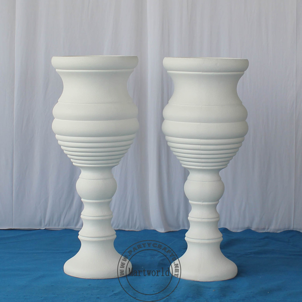 White fiberglass vase decoration wedding party decoration bridal shower event decoration aisle decoration living room hotel hall decoration