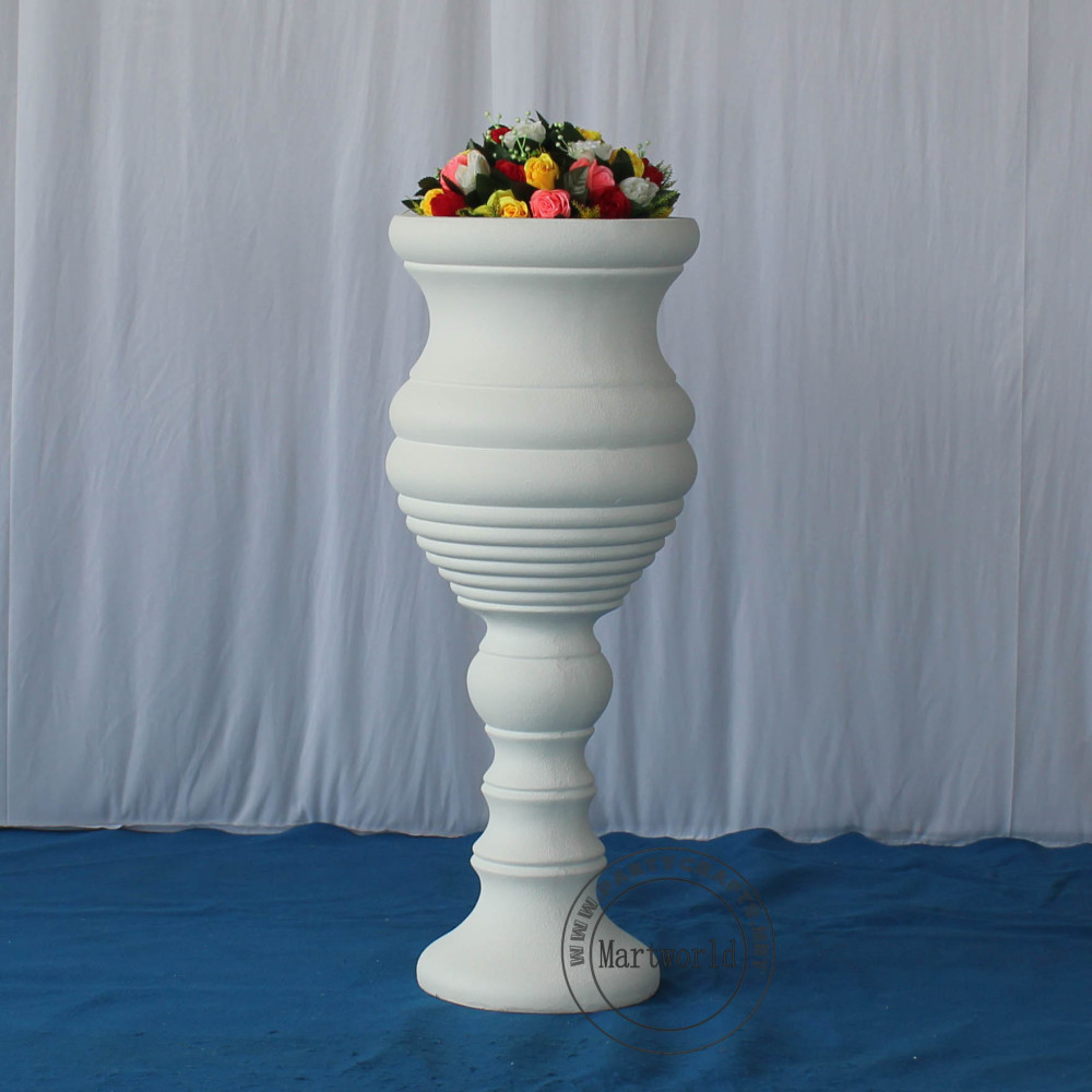 White fiberglass vase decoration wedding party decoration bridal shower event decoration aisle decoration living room hotel hall decoration