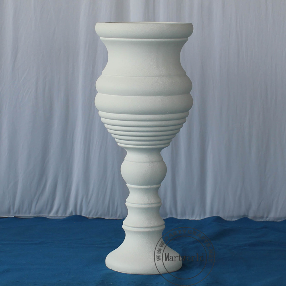 White fiberglass vase decoration wedding party decoration bridal shower event decoration aisle decoration living room hotel hall decoration