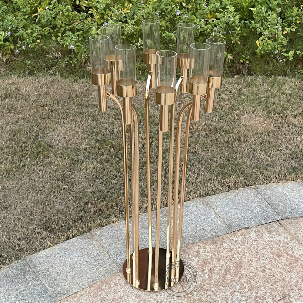 8 arm candelabra pillar stand table centerpiece home decoration aisle deocration cluster  wedding party event shower decoration