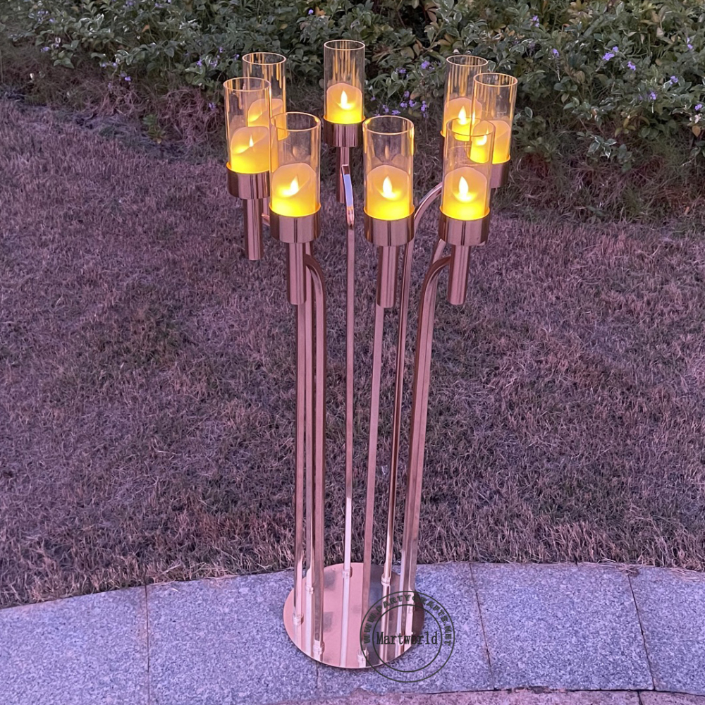 8 arm candelabra pillar stand table centerpiece home decoration aisle deocration cluster  wedding party event shower decoration