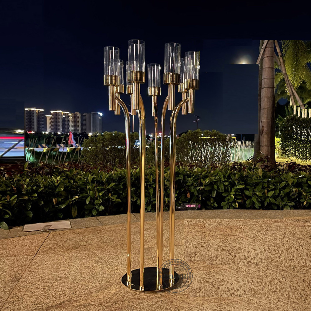 8 arm candelabra pillar stand table centerpiece home decoration aisle deocration cluster  wedding party event shower decoration
