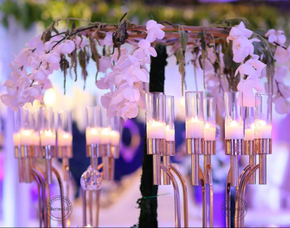 8 arm candelabra pillar stand table centerpiece home decoration aisle deocration cluster  wedding party event shower decoration
