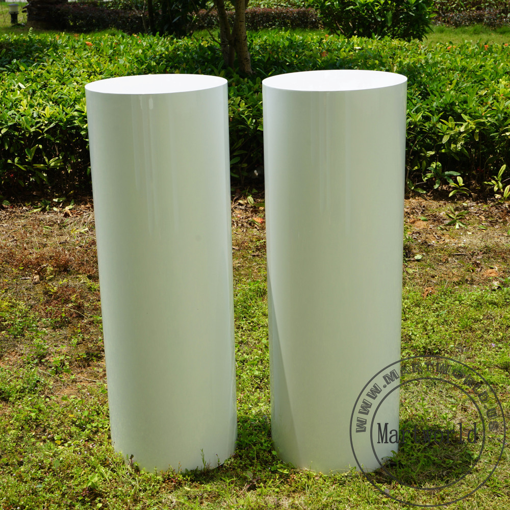 large size white plinths pedestal stand art display stands wedding party event decoration home decoration white cylinder pedestal backdrop decoration high pedestal bridal shower aisle round decoration  column pedestal gloss white plinth