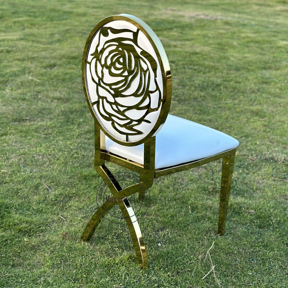 Rose Carved Luxury Chairs with Interchangeable Backside Logo Bridal Shower Couple Chairs Elegant Wedding Banquet Chairs Event Party Decoration Seating