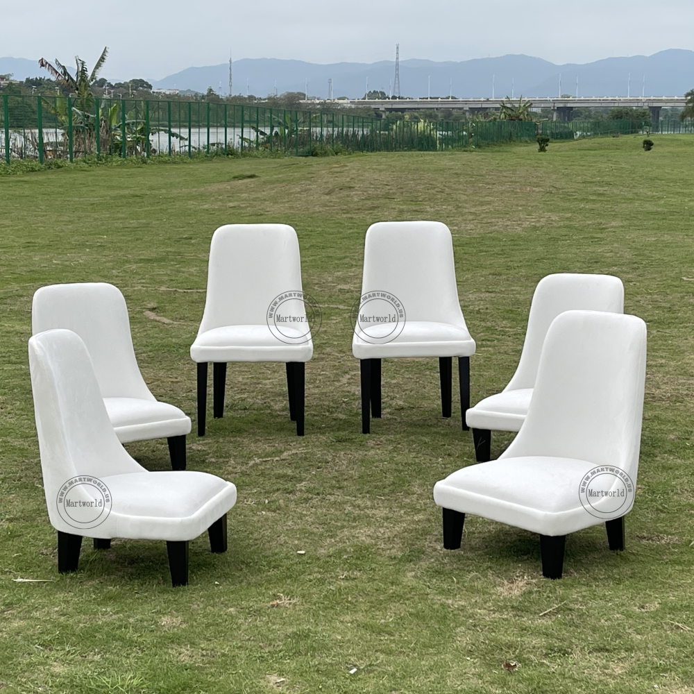 White velvet Wingback Chair  leg chair chair armless  chair events chair wedding chairs party chair