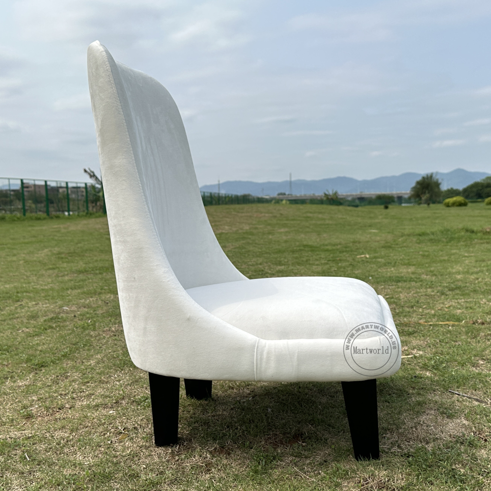White velvet Wingback Chair  leg chair chair armless  chair events chair wedding chairs party chair