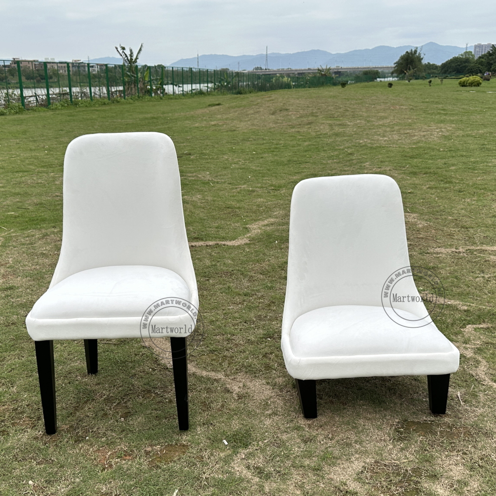 White velvet Wingback Chair  leg chair chair armless  chair events chair wedding chairs party chair