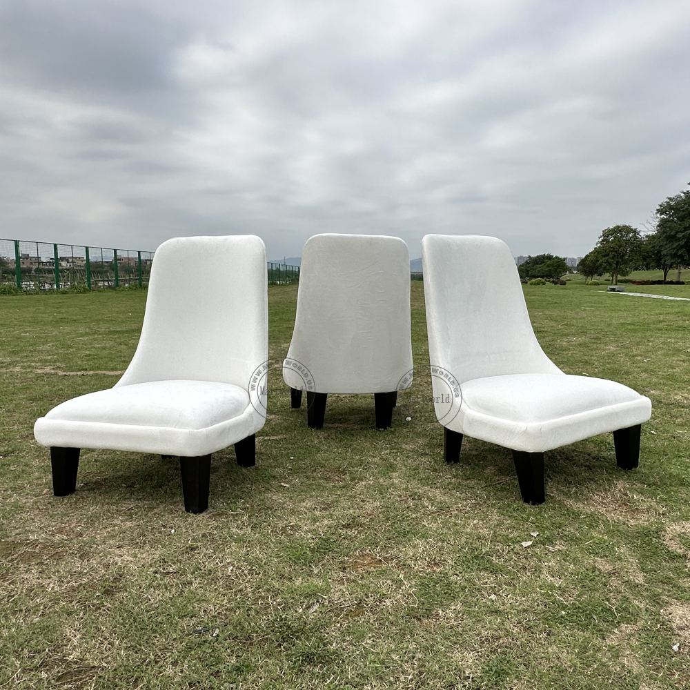 White velvet Wingback Chair  leg chair chair armless  chair events chair wedding chairs party chair