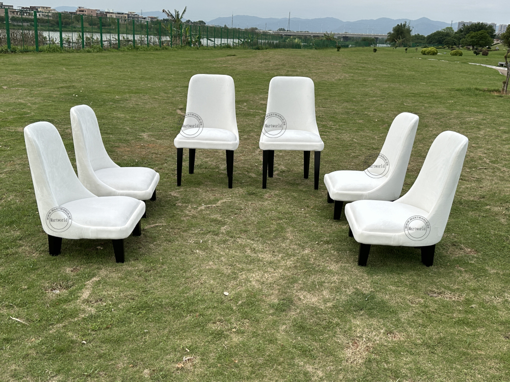 White velvet Wingback Chair  leg chair chair armless  chair events chair wedding chairs party chair