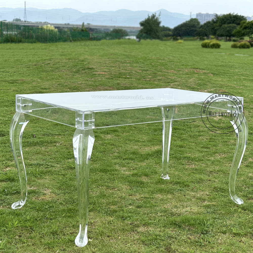 Louis clear acrylic ghost table detachable dining table bride groom couples shower candy bar sweet table event wedding decor