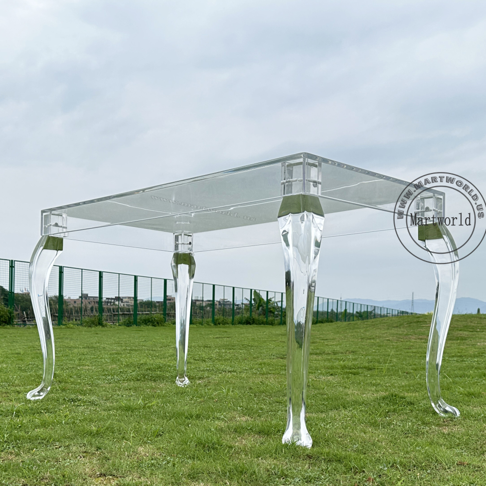 Louis clear acrylic ghost table detachable dining table bride groom couples shower candy bar sweet table event wedding decor